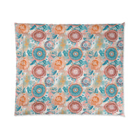 Floral Comforter, Cozy Bedroom Decor, Boho Bedding, Gift for Her, Spring Home Decor, Flower Pattern Comforter