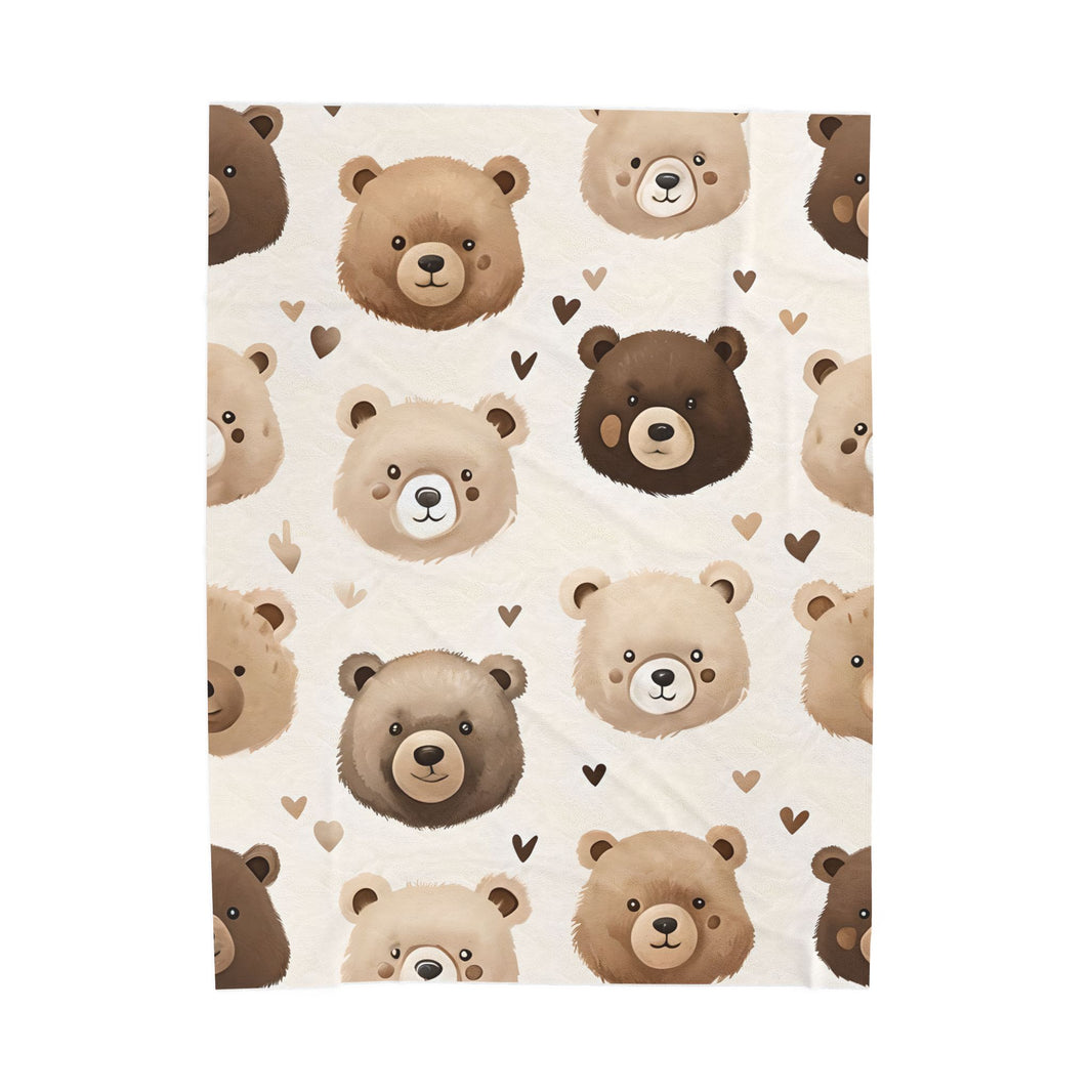 Teddy Bear Kids Blanket, Nursery Decor, Baby Shower Gift, Cozy Child Throw, Soft Toddler Bedding, Warm Lap Cover