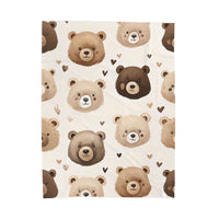 Teddy Bear Kids Blanket, Nursery Decor, Baby Shower Gift, Cozy Child Throw, Soft Toddler Bedding, Warm Lap Cover