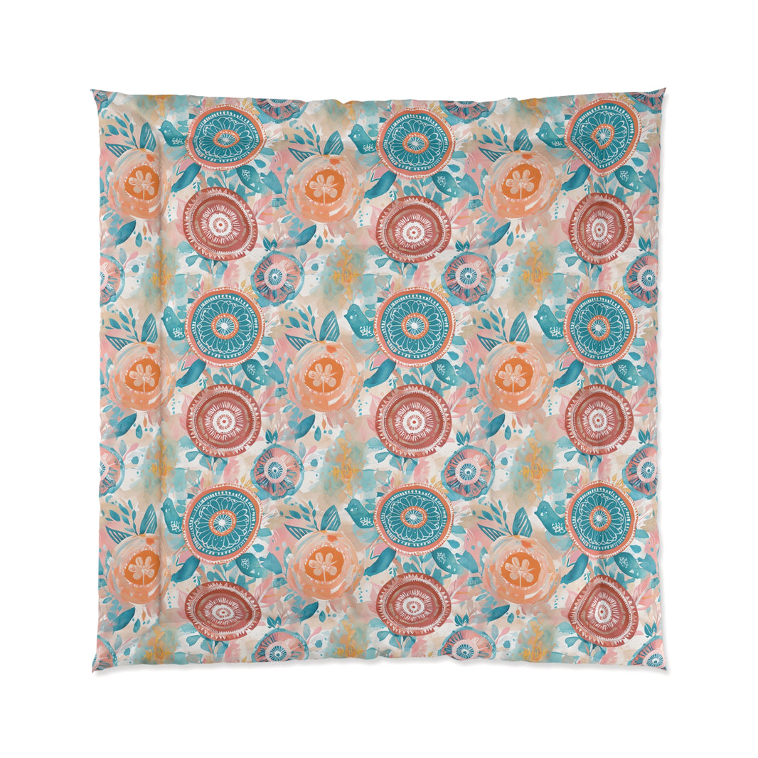 Floral Comforter, Cozy Bedroom Decor, Boho Bedding, Gift for Her, Spring Home Decor, Flower Pattern Comforter
