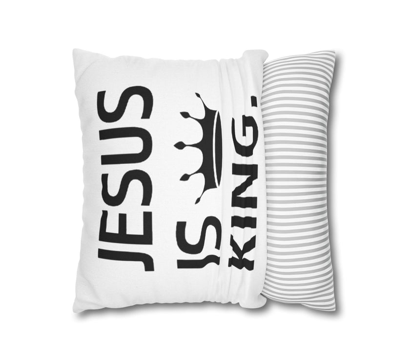 Jesus Is King Polyester Square Pillowcase
