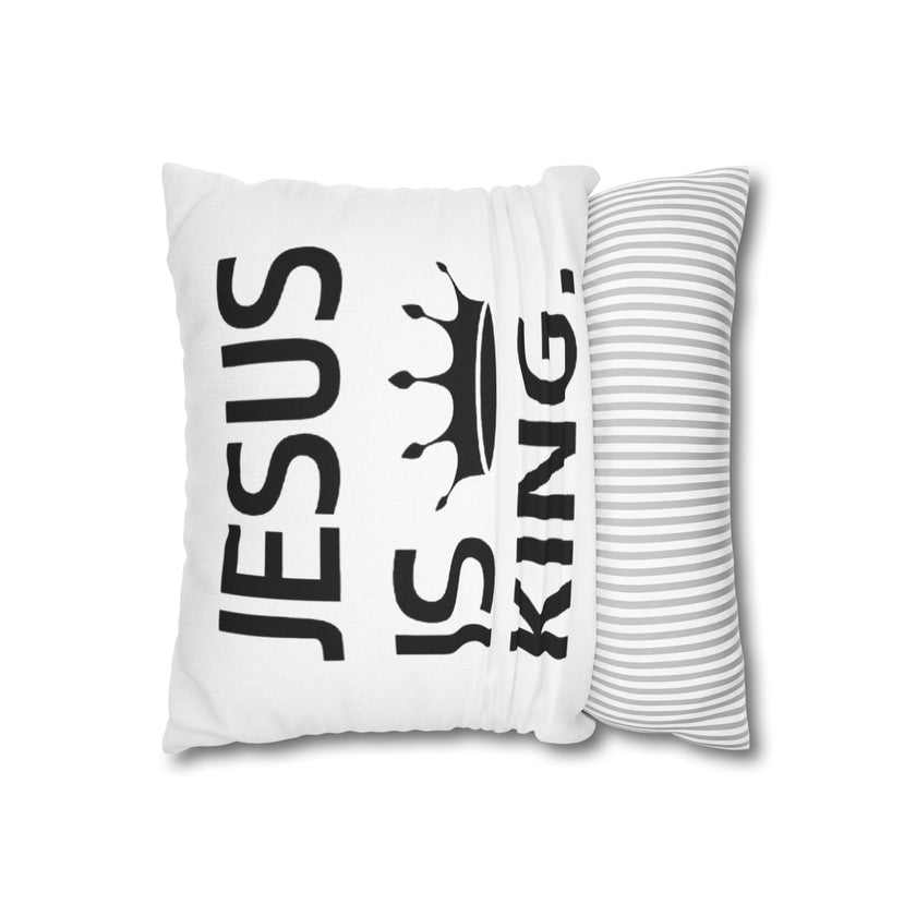 Jesus Is King Polyester Square Pillowcase