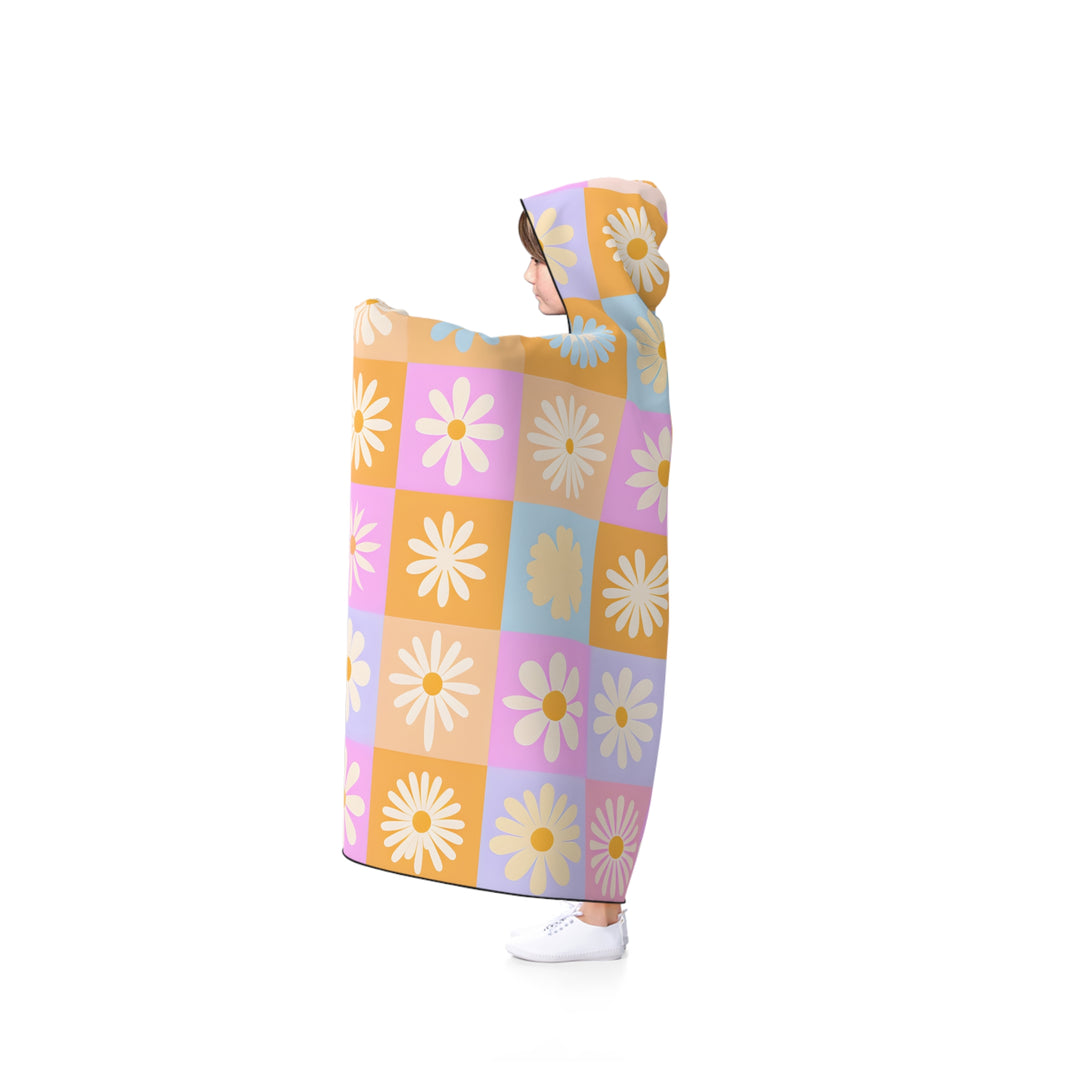 Cozy Floral Hooded Blanket | Soft Oversized Throw | Great for Lounging, Gift for Her, Home Decor, Sleepovers, Outdoor Events