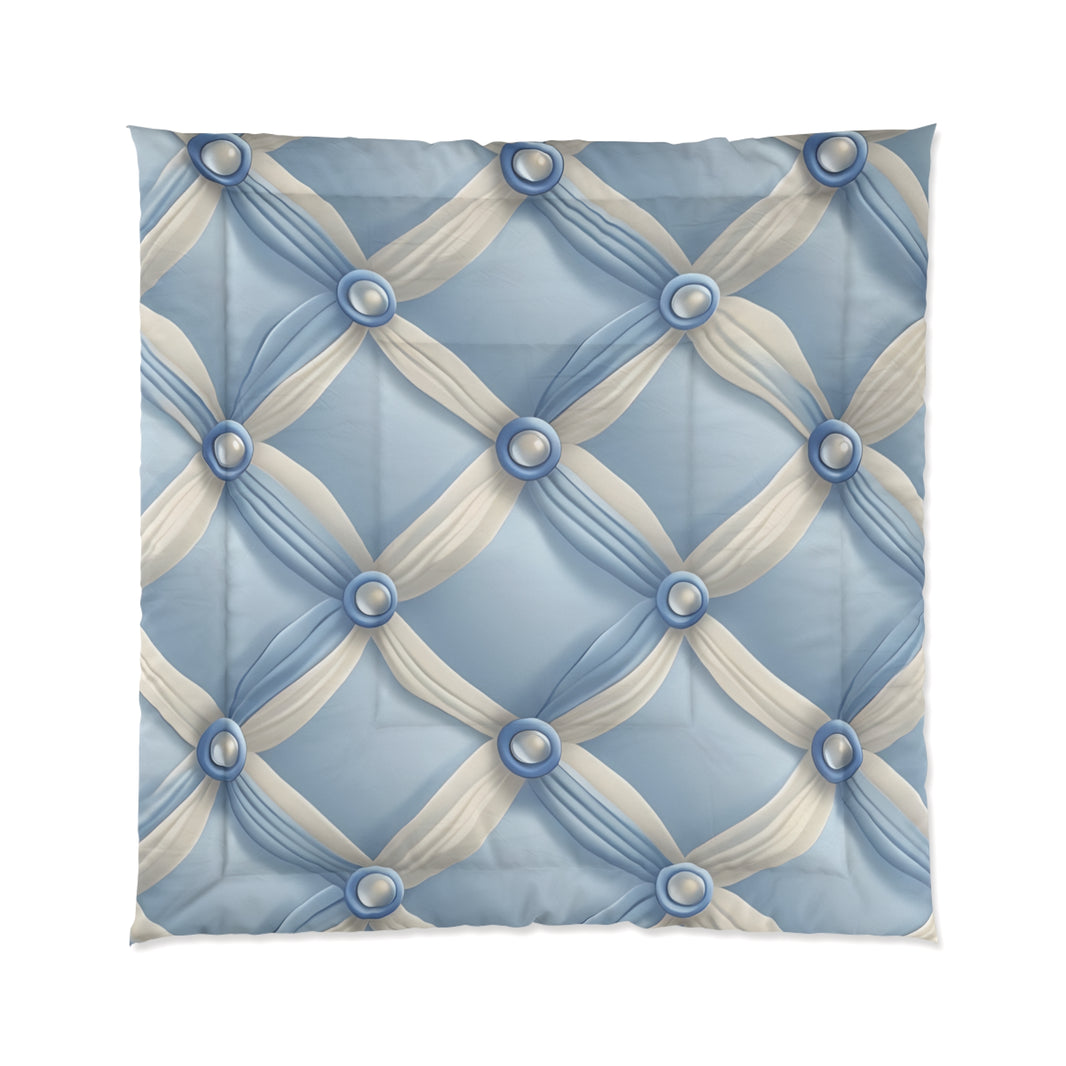 Elegant Blue Satin Comforter, Luxurious Bedding Set, Cozy Home Decor, Stylish Bedroom Essential, Great for Weddings and Anniversaries