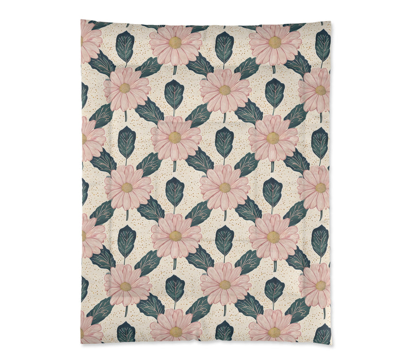Botanical Floral Comforter - Cozy Bedding for a Relaxing Bedroom Retreat, Perfect for Spring Decor, Housewarming Gift, Boho Style, Floral