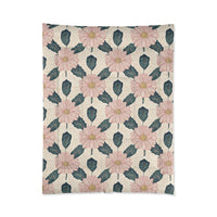 Botanical Floral Comforter - Cozy Bedding for a Relaxing Bedroom Retreat, Perfect for Spring Decor, Housewarming Gift, Boho Style, Floral