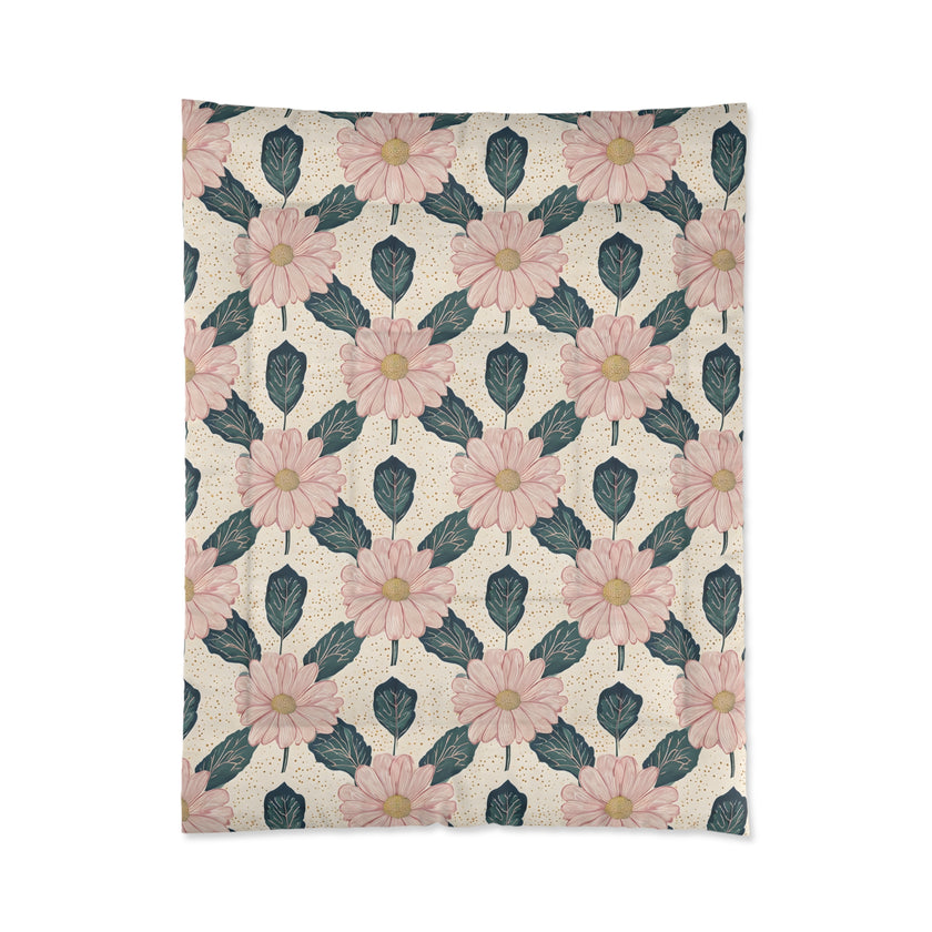 Botanical Floral Comforter - Cozy Bedding for a Relaxing Bedroom Retreat, Perfect for Spring Decor, Housewarming Gift, Boho Style, Floral