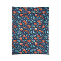Floral Pattern Comforter, Cozy Home Decor, Bedroom Essentials, Bohemian Bedding, Nature-Inspired Gift