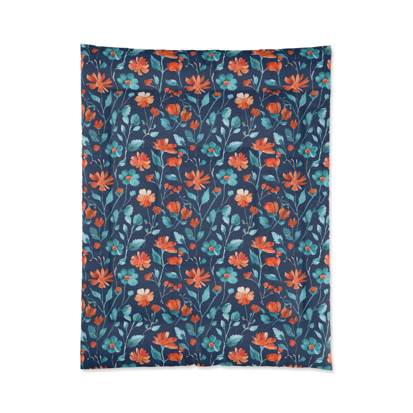 Floral Pattern Comforter, Cozy Home Decor, Bedroom Essentials, Bohemian Bedding, Nature-Inspired Gift
