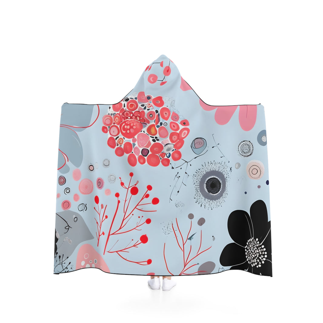 Cozy Floral Hooded Blanket | Gift for Her, Lightweight Throw, Bohemian Home Decor, Perfect for Relaxation