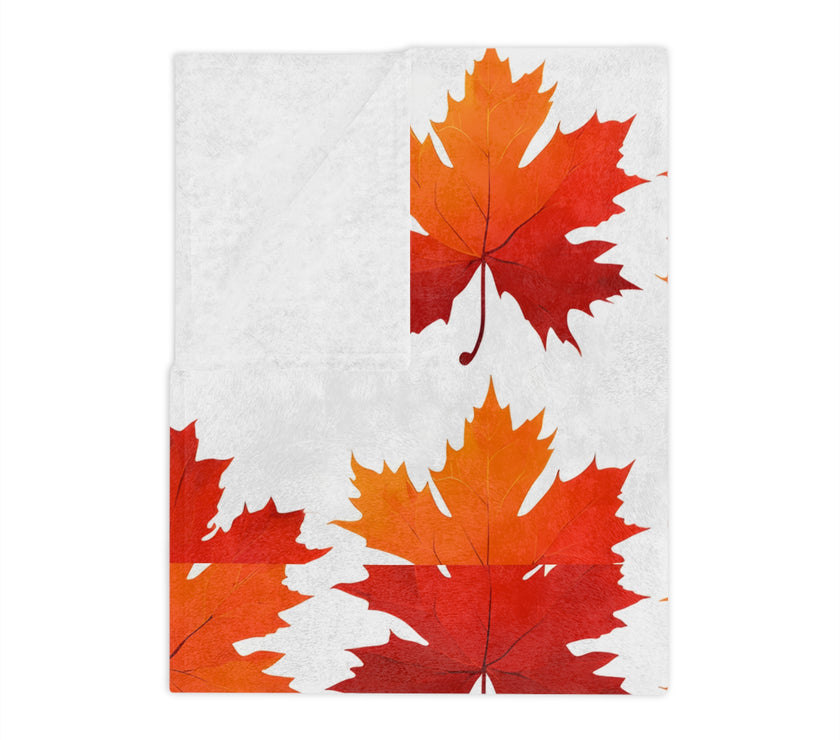 Maple Leaf  Velveteen Microfiber Blanket