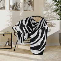 Black and White | Zebra Lines Velveteen Microfiber Blanket
