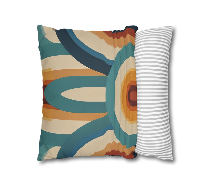 Retro Faux Suede Square Pillowcase