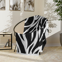 Black and White | Zebra Lines Velveteen Microfiber Blanket