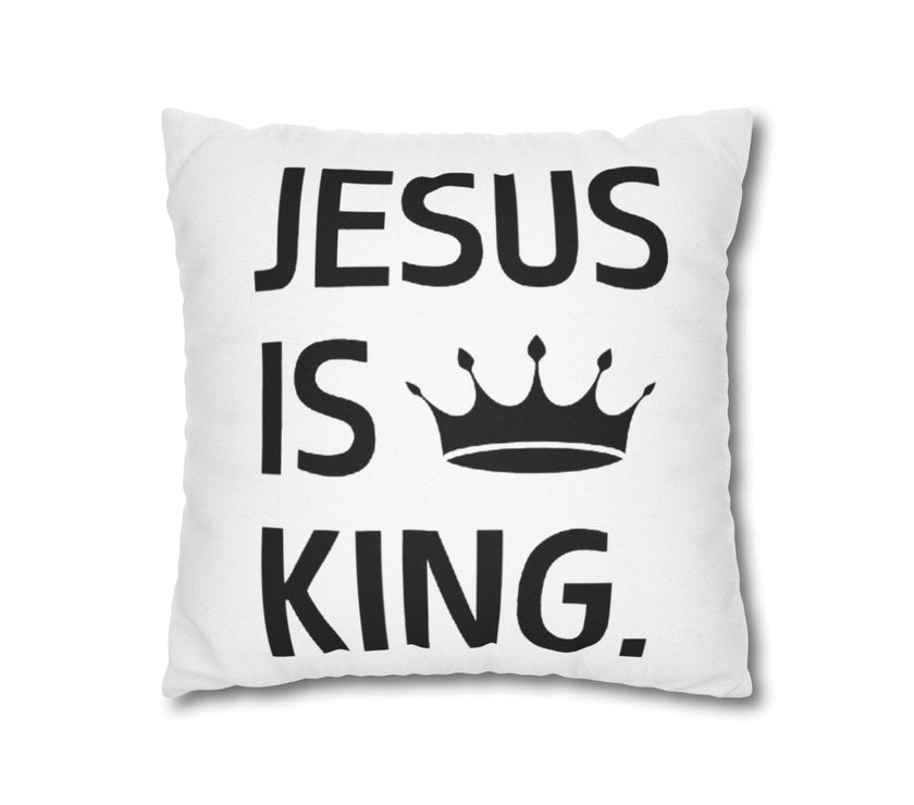 Jesus Is King Polyester Square Pillowcase