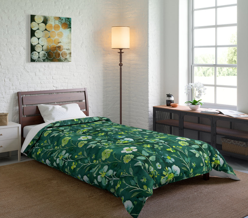 Botanical Garden Comforter, Cozy Floral Bedding, Greenery Home Decor, Bedroom Makeover, Spring Vibes, Gift for Nature Lovers