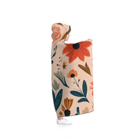 Cozy Floral Hooded Blanket  Warmth for Home, Campfire Nights, Outdoor Adventures, Snuggle Time, Gifts for Mom, Mothers Day