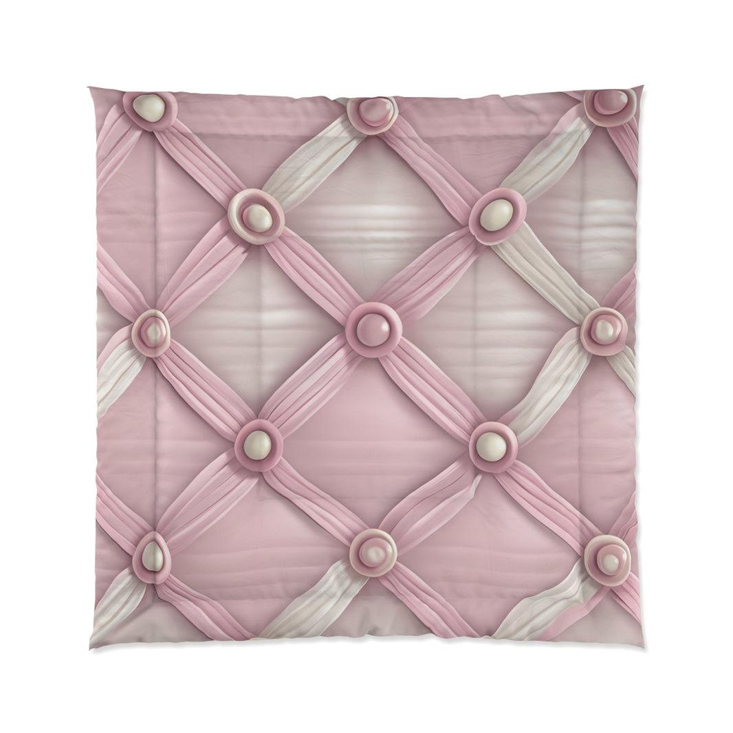Chic Pink Textured Comforter, Cozy Bedroom Oasis Blanket, Elegant Home Decor, Ideal for Home Makeover, Luxurious Bedspread