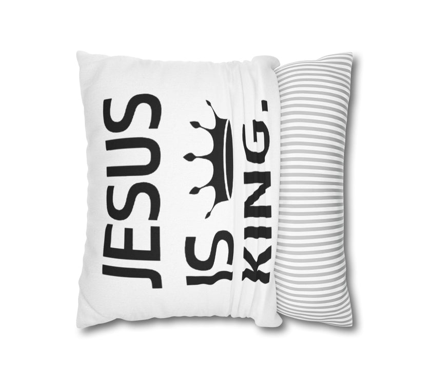 Jesus Is King Polyester Square Pillowcase