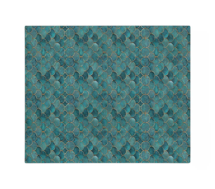 Blue Green Velveteen Microfiber Blanket