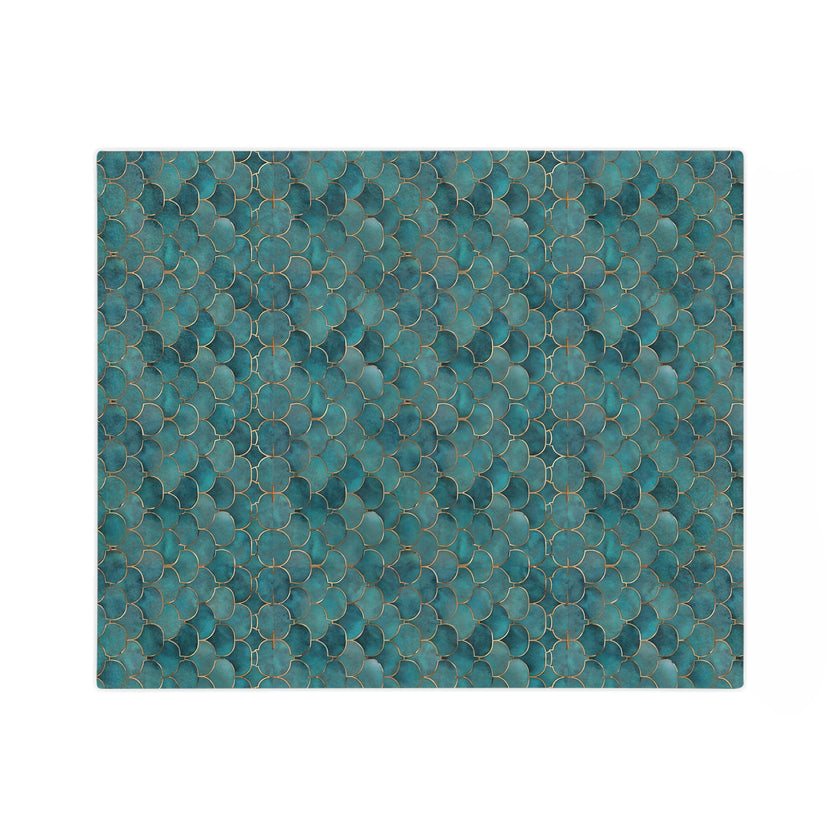 Blue Green Velveteen Microfiber Blanket