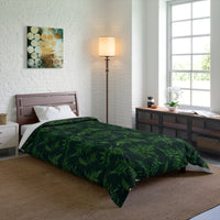 Tropical Leaf Comforter, Cozy Bedspread for Plant Lovers, Nature-Themed Bedding, Summer Decor, Greenery Home Accents, Gift Idea for New Home