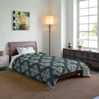 Tropical Leaf Comforter Set, Boho Bedding, Nature-Inspired Decor, Modern Bedroom Essentials, Gift for Nature Lovers, Tropical Vibe Home