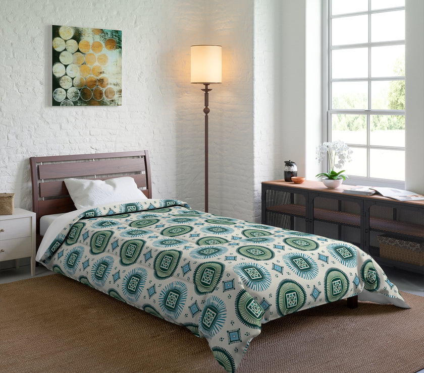 Boho Floral Comforter - Cozy Bedding, Bedroom Décor, Home Textile, Gift for Her, Seasonal Home Update
