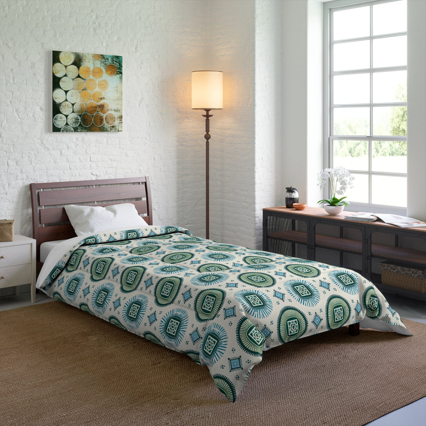 Boho Floral Comforter - Cozy Bedding, Bedroom Décor, Home Textile, Gift for Her, Seasonal Home Update