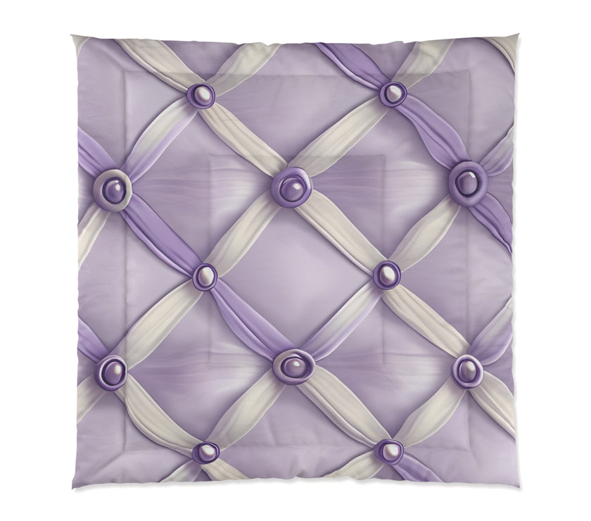 Elegant Lavender Comforter Set, Cozy Bedroom Decor, Stylish Bedding, Wedding Gift, Home Sweet Home, Light Purple Bedspread